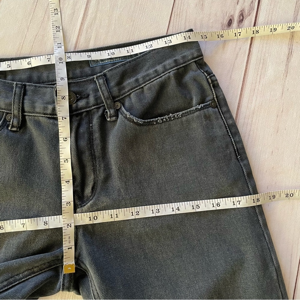 Denim Colab Boyfriend Jeans Women’s 8 Black Stonewashed Goth Grunge Distressed - Picture 14 of 16